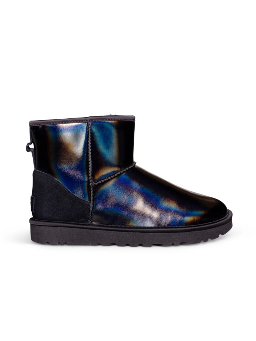 UGG CLASSIC MINI IRIDESCENT BLACK BOOTS